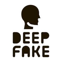 deepfake human face icon Vector Glyph Illustration