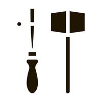 leather craft tools icon Vector Glyph Illustration