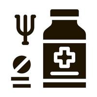 medical pills for mental disorder icon Vector Glyph Illustration