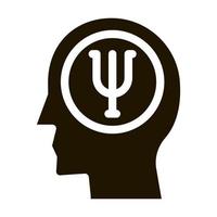 psychology in human brain icon Vector Glyph Illustration