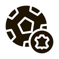 leather soccer ball icon Vector Glyph Illustration
