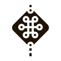view of air lamp with pattern icon Vector Glyph Illustration