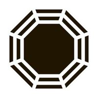 rug with yin yang pattern top view icon Vector Glyph Illustration