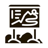 ski resort direction map icon Vector Glyph Illustration