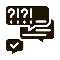 many questions and answers icon Vector Glyph Illustration