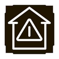 unsafe home detection icon Vector Glyph Illustration