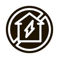 house sign in ruin icon Vector Glyph Illustration