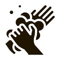 soap foam for washing hands icon Vector Glyph Illustration