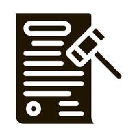 auction document icon Vector Glyph Illustration