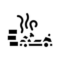 crash accident kart icon vector glyph illustration