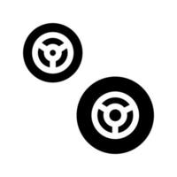 kart wheels icon vector glyph illustration