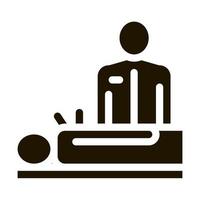 human acupuncture and doctor icon Vector Glyph Illustration