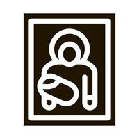 icon of holy mother of god icon Vector Glyph Illustration