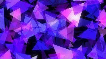Dark and lights purple Abstract Polygonal Particles Glowing Background video