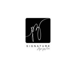 Initial PZ beauty monogram and elegant logo design, handwriting logo of initial signature, wedding, fashion, floral and botanical with creative template. vector