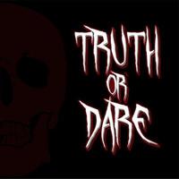 Truth Or Dare Typography With Spooky Skull Background Vector Design