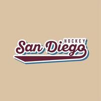 San Diego Typography With Retro Font Style vector