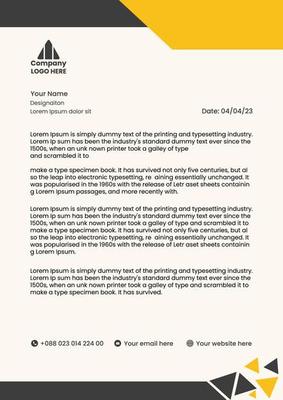 Modern company letterhead vector template