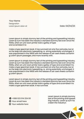 Modern company creative letterhead vector template