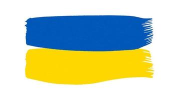 Ukrainian national flag in grunge style vector