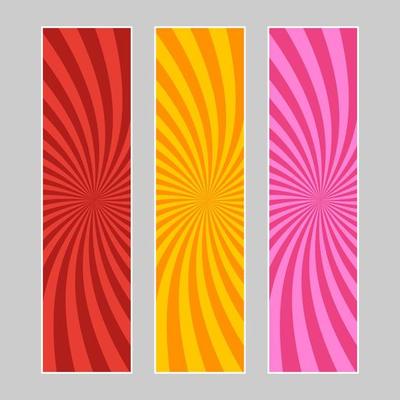 Set of multi colored pop art banners. Halftone comic template with place for your text for design. Vector illustration