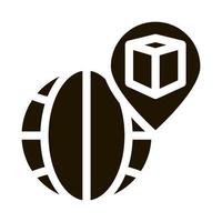 kaaba geolocation on planet icon Vector Glyph Illustration