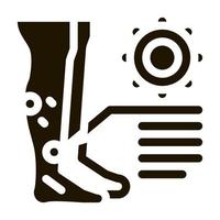 rash dermatitis on legs icon Vector Glyph Illustration