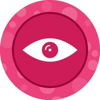 Beautiful Eye Glyph Vector Icon