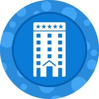 Beautiful Five Star Hotel Glyph Vector Icon