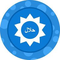 Beautiful Halal Tag Glyph Vector Icon