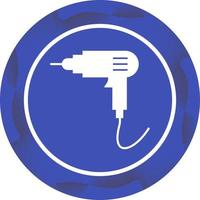 Unique Drill Machine Glyph Vector Icon