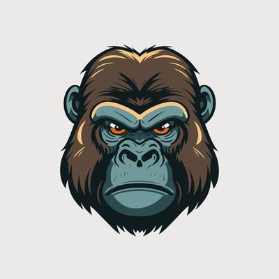 Free ape face - Vector Art