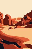 Wadi Rum jordan retro posters famous deserts of the world vector