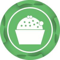 Unique Cup Cake Vector Glyph Icon