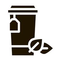 paper cup of tea icon Vector Glyph Illustration