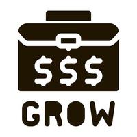 money case growing money icon Vector Glyph Illustration