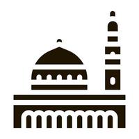 ilustración de glifo de vector de icono de ciudad santa musulmana