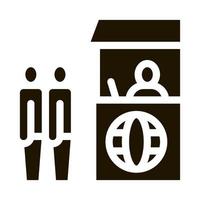 people on check control icon Vector Glyph Illustration