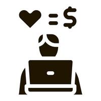 love equals money search engine optimization icon Vector Glyph Illustration