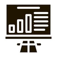 diagrama de estudio de optimización gráfico icono vector glifo ilustración