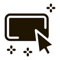 click on optimization button icon Vector Glyph Illustration