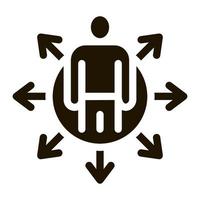 electronic job search icon Vector Glyph Illustration