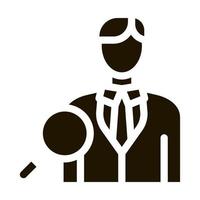 ilustración de glifo de vector de icono de estudio de solicitante de empleo
