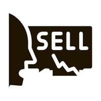 person seller icon Vector Glyph Illustration