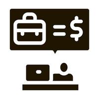 realtor services for money icon Vector Glyph Illustration