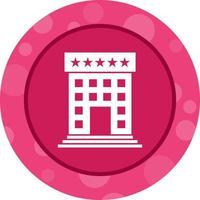 hermoso icono de glifo de vector de hotel de cinco estrellas