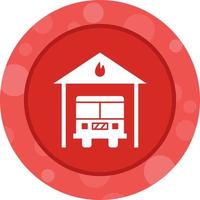 Beautiful Fire station Vector Glyph Icon