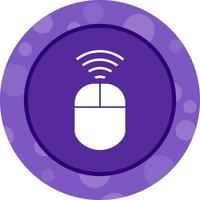 Unique Wireless Input Device Vector Glyph Icon