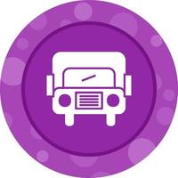 Beautiful School bus Vector Glyph Icon