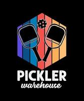 diseño de camiseta de almacén pickler vector